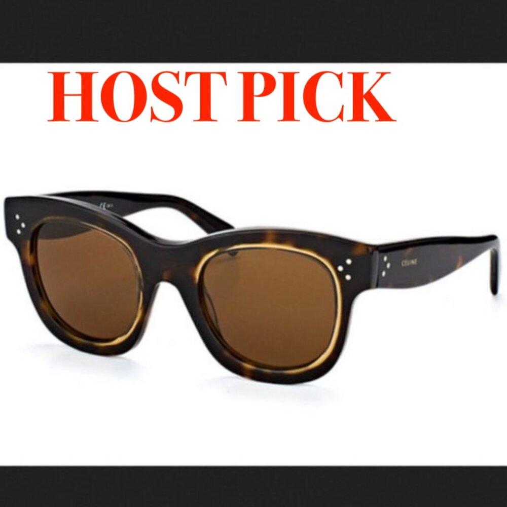 Auc Celine Dark Havana Honey Sunglasses - Picture 1 of 9